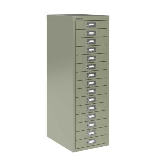 15 Drawer Bisley Multi-Drawer Cabinet - Goose Grey