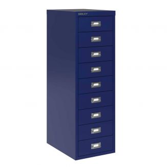 9 Drawer Bisley Multi-Drawer Cabinet in Oxford Blue