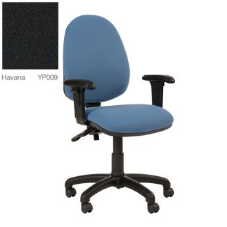 Fabric Office Chair with High Back - Adjustable Arms