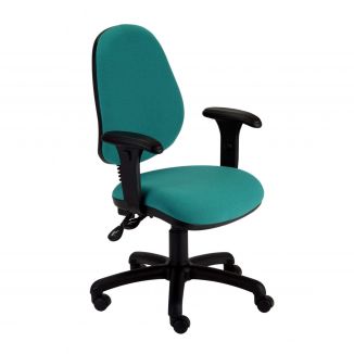 Fabric Operator Chair with High Back - Adjustable Arms