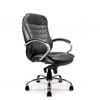 Keats Leather Executive Chair - Black