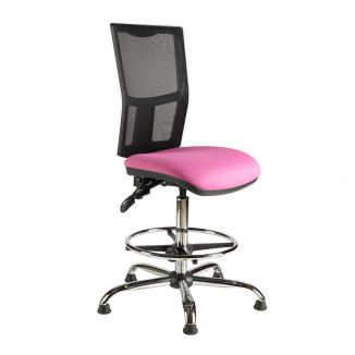 Draughtsman Chair with Mesh Back - Chrome Base