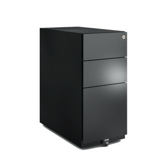 Bisley Slimline Black 3 Drawer Pedestal