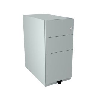 Bisley Slimline Silver 3 Drawer Pedestal
