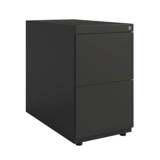 Bisley Note Desk High Pedestal - 2 Drawers - Anthracite Grey