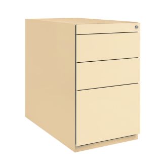 Bisley Note Desk High Pedestal - 3 Drawers - Beige