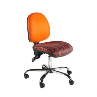 Office Chair with Medium Back - Chrome Base
