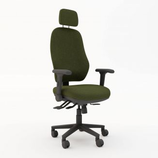 Orthopaedic Posture Task Chair with Headrest - Folding Arms