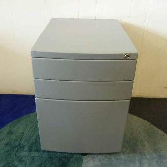 Second Hand 3 Drawer Silver Pedestal