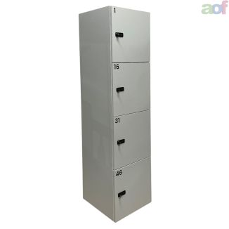 Used White 4 Door Storage Locker - Main