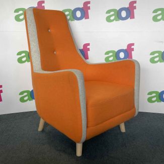 Second Hand Orange & Grey Armchair