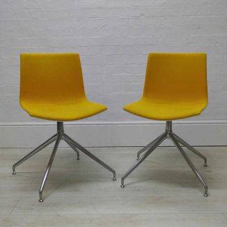 Second Hand Yellow Arper Catifa Up Chairs - Set of 2