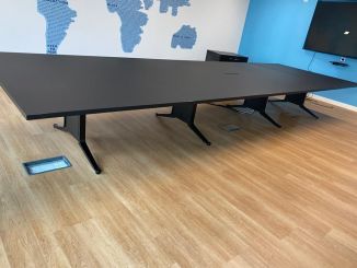 Used Black Boardroom Table
