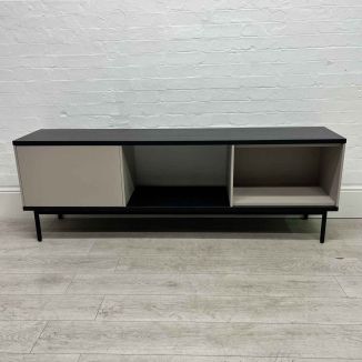 Second Hand Black & Cream Storage Cabinet