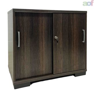 Used Dark Walnut Sliding Door Cupboard