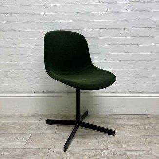 Second Hand Green Tweed Meeting Chairs Set - Single Chair