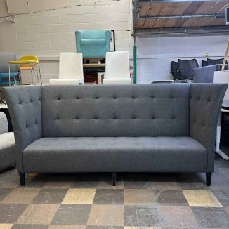 Second Hand Dark Grey 3 Seater Sofa - High Back