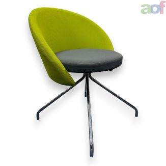 Second Hand Fabric Lobby Chair - Green & Grey
