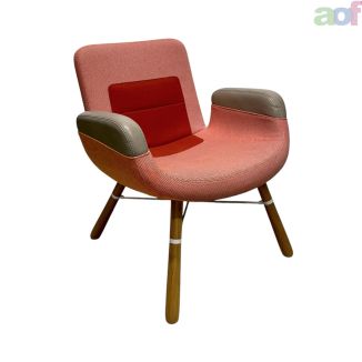 Used Vitra East River Chair - Orange & Light Pink