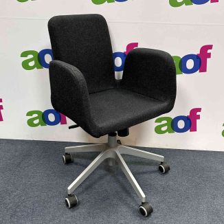 Second Hand Charcoal Fabric Meeting Chair