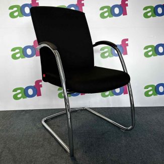 Second Hand Black Fabric Meeting Chair - Main
