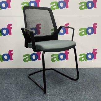 Second Hand Interstuhl Meeting Chair - Grey Seat 