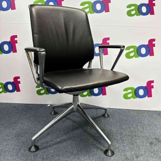 Second Hand Vitra Meda Executive Meeting Chair - Vinyl Armpads