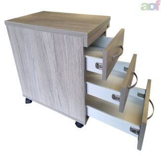 Second Hand Amber Oak 3 Drawer Pedestal
