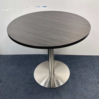 Used Carbon Walnut Meeting Table - White A Frame