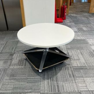 Second Hand Round White Coffee Table