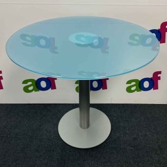 Second Hand Round Glass Meeting Table