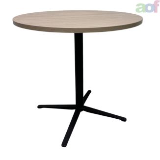 Second Hand Grey Craft Oak Meeting Table - Black Base