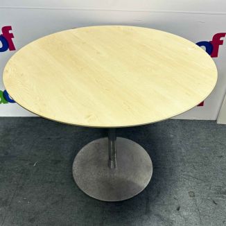 Second Hand Round Maple Meeting Table