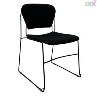 Second Hand Black Fabric Stacking Chair