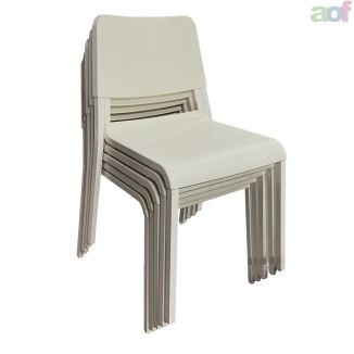 Second Hand Stacking Chairs - Set of 5 - Stacked