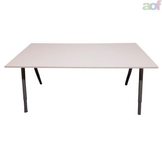 Used Height Adjustable White Meeting Table
