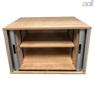 Second Hand Beech Tambour Cupboard