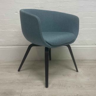 Second Hand Blue Fabric Tub Chair