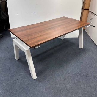 Used Height Adjustable Walnut Sliding Desk