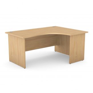 Unite Beech Corner Desk - Panel Legs - Right Handed