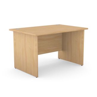 Unite Beech Office Desk - Panel Legs