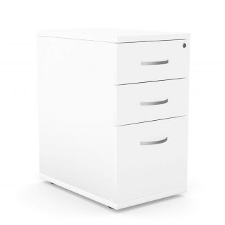 Unite Desk High Pedestal - White
