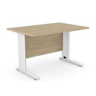 Unite Plus Office Desk - White Cable Managed Legs