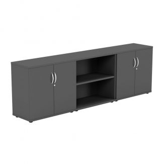Unite Plus Sideboard with Shelves - Graphite