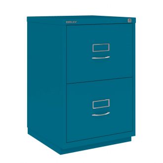 2 Drawer F Series Filing Cabinet - Classic Front - Azure
