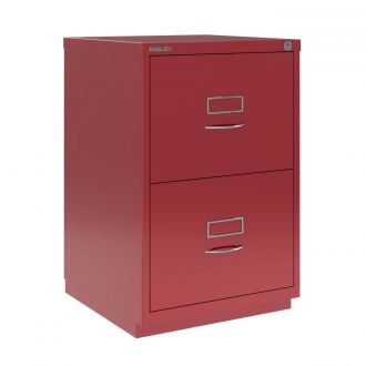 2 Drawer F Series Filing Cabinet - Classic Front - Cardinal Red