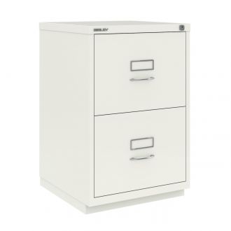 2 Drawer F Series Filing Cabinet - Classic Front - Chalk White