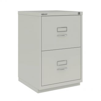 2 Drawer F Series Filing Cabinet - Classic Front - Light Grey
