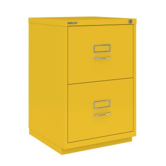 2 Drawer F Series Filing Cabinet - Classic Front - Bisley Yellow