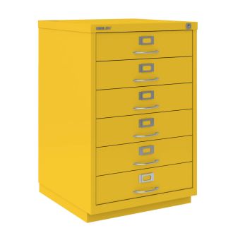 6 Drawer F Series Filing Cabinet - Classic Front - Bisley Yellow